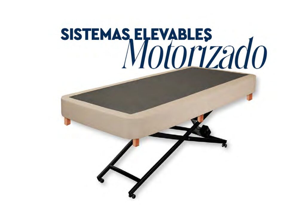 Sistema elevable motorizado con una base encima