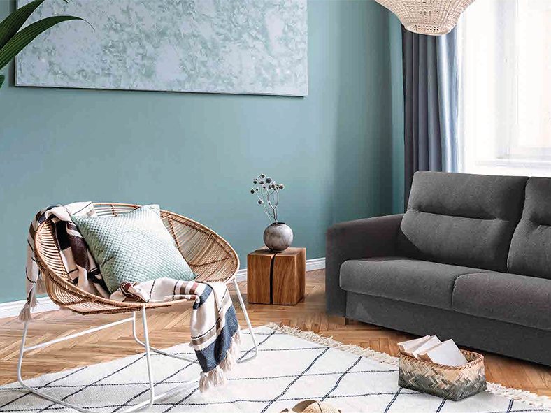Sofá cama Nadine en un salón